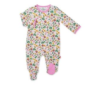 Magnetic me, size 0-3mo footie with fold over mittens